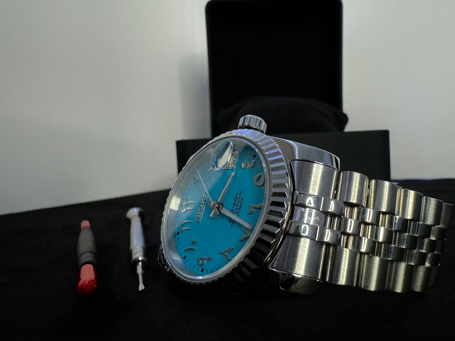 Seiko Arabic Dial Datejust | Tiffany Blue (Silver)