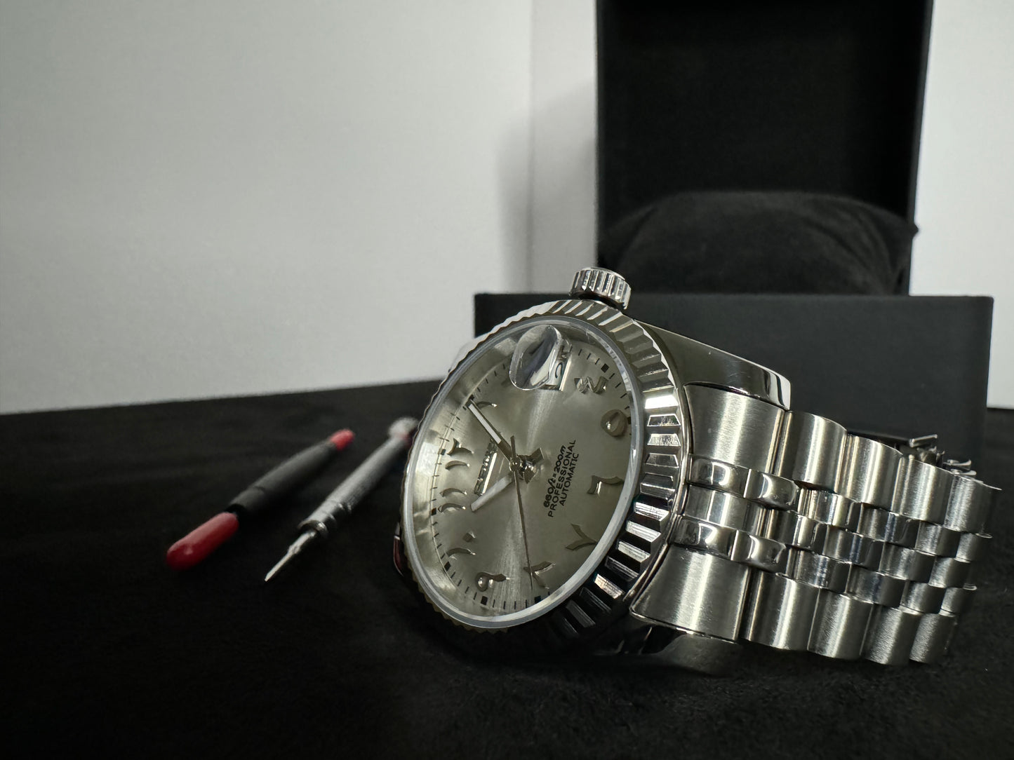 Seiko Arabic Dial Datejust | Pearl (Silver)