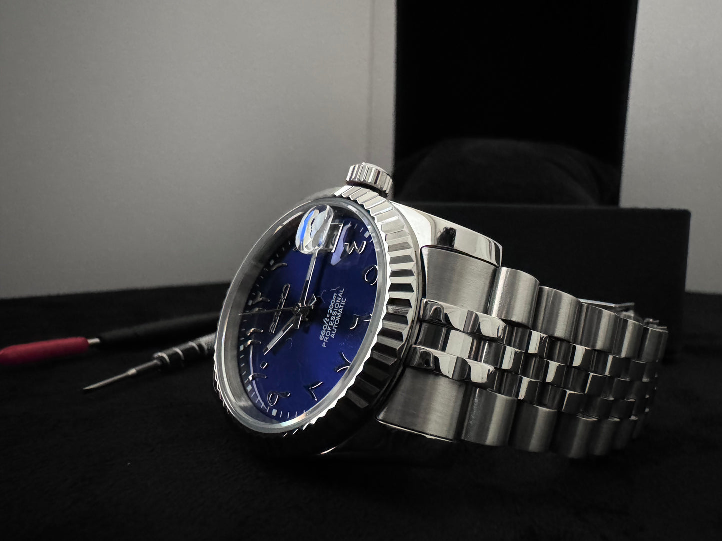 Seiko Arabic Dial Datejust | Royal Blue (Silver)
