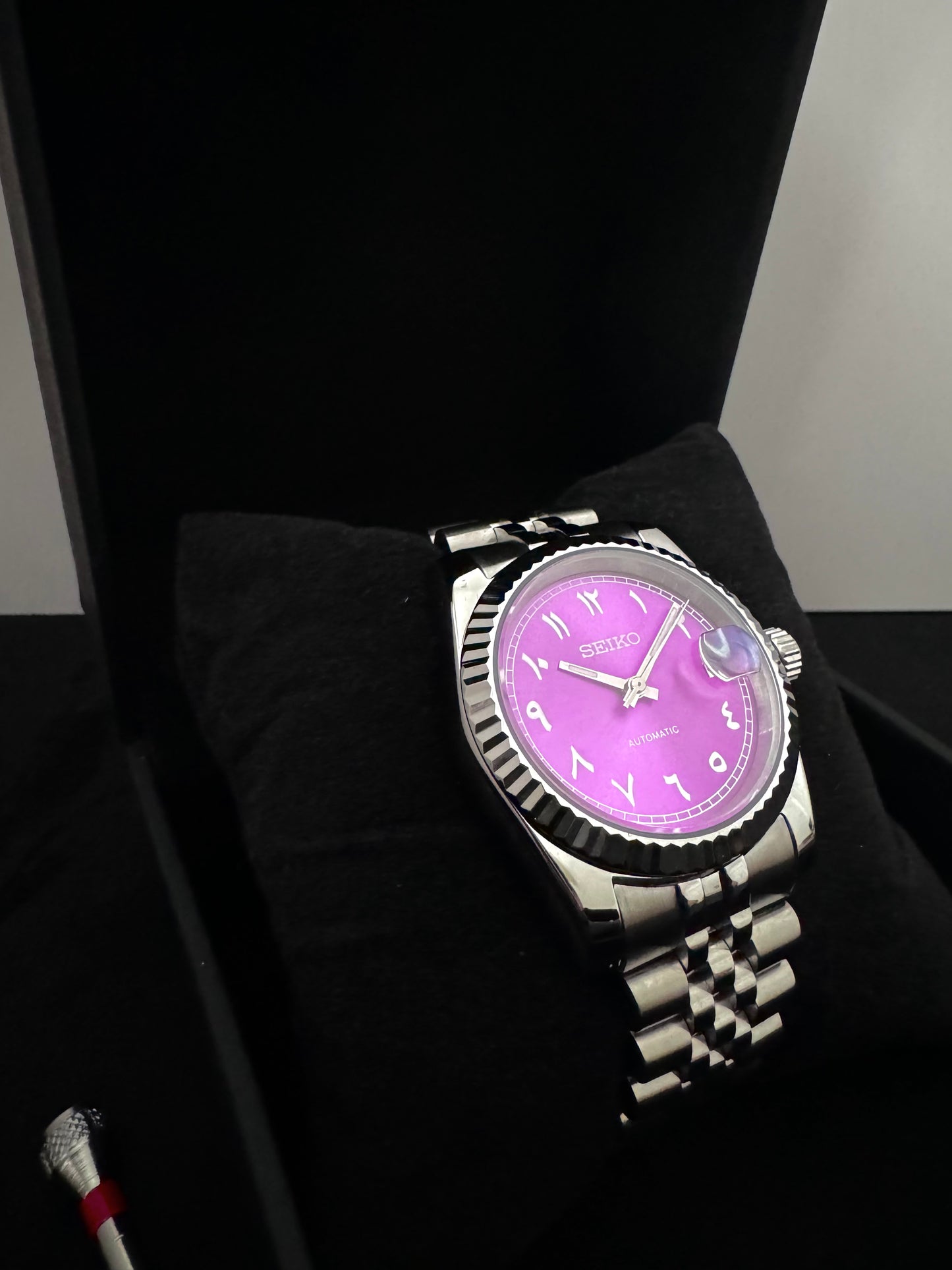 Seiko Arabic Dial Datejust | Purple (Silver)