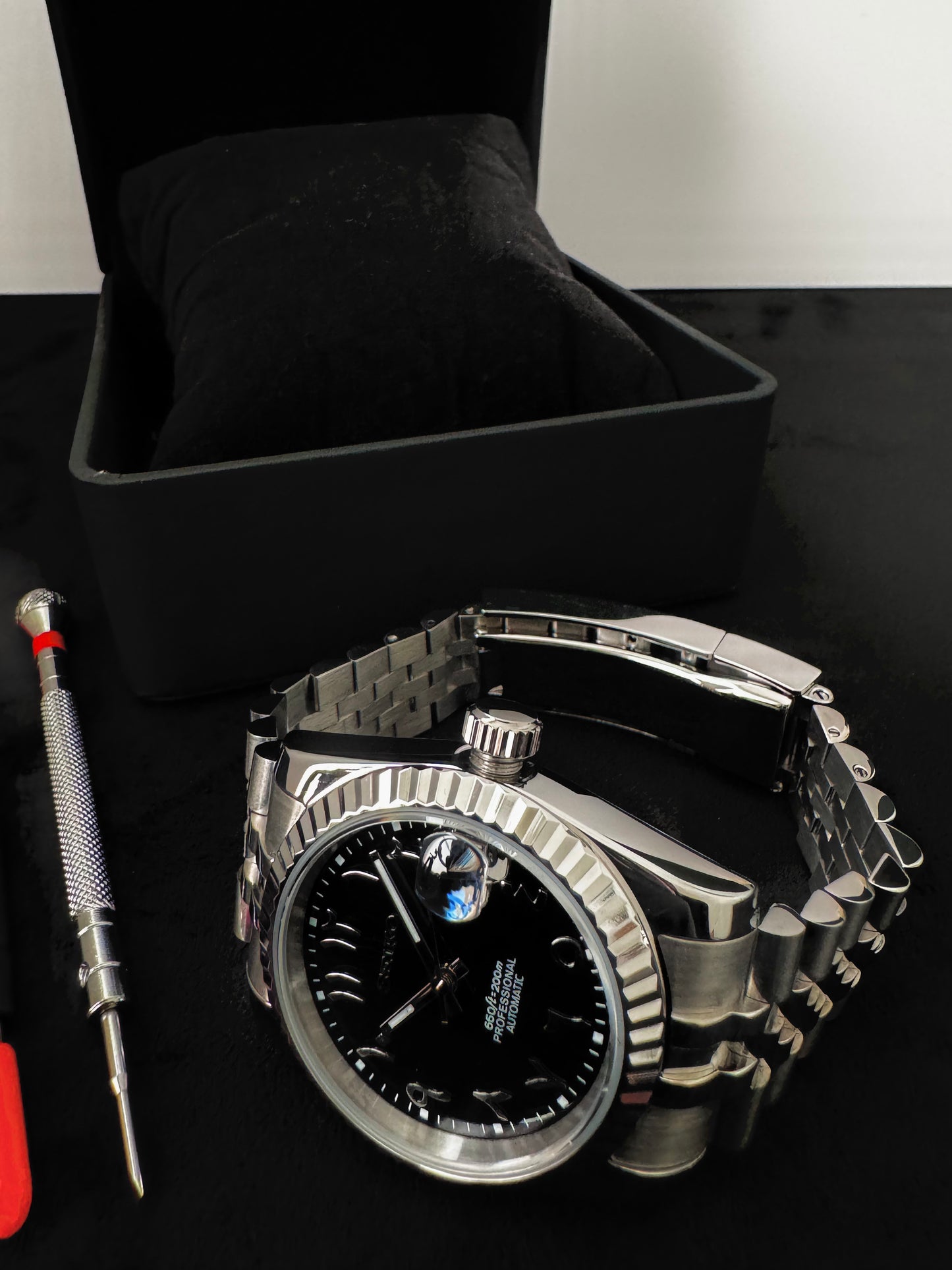 Seiko Arabic Dial Datejust | Black (Silver)