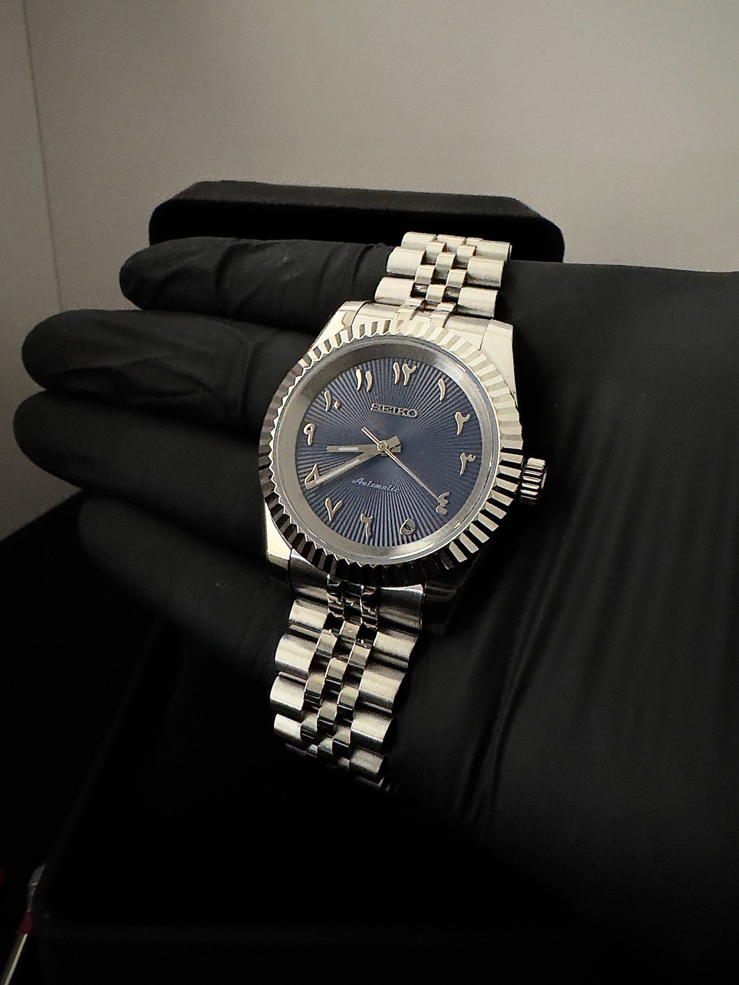 Seiko Arabic Dial Dateless | Blue (Silver)