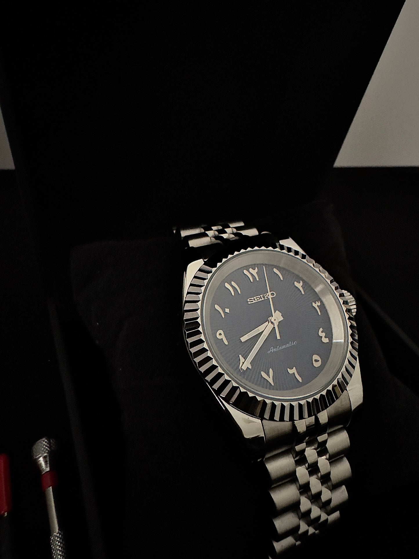 Seiko Arabic Dial Dateless | Blue (Silver)