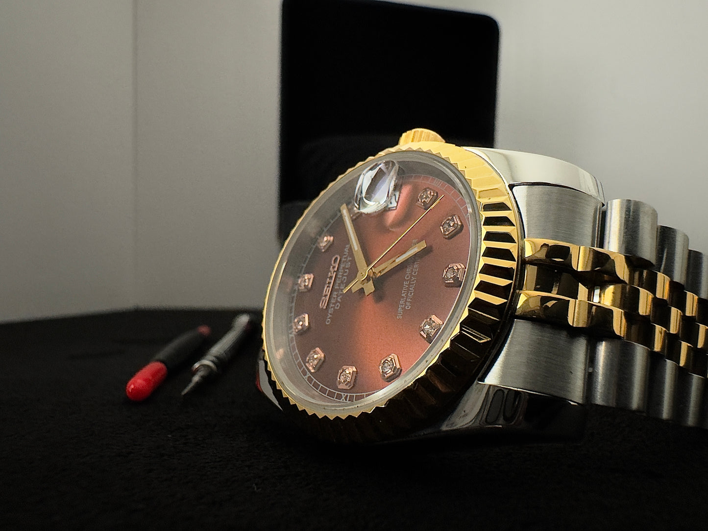Seiko Gem Dial Datejust | Chocolate (Two-Tone Gold)