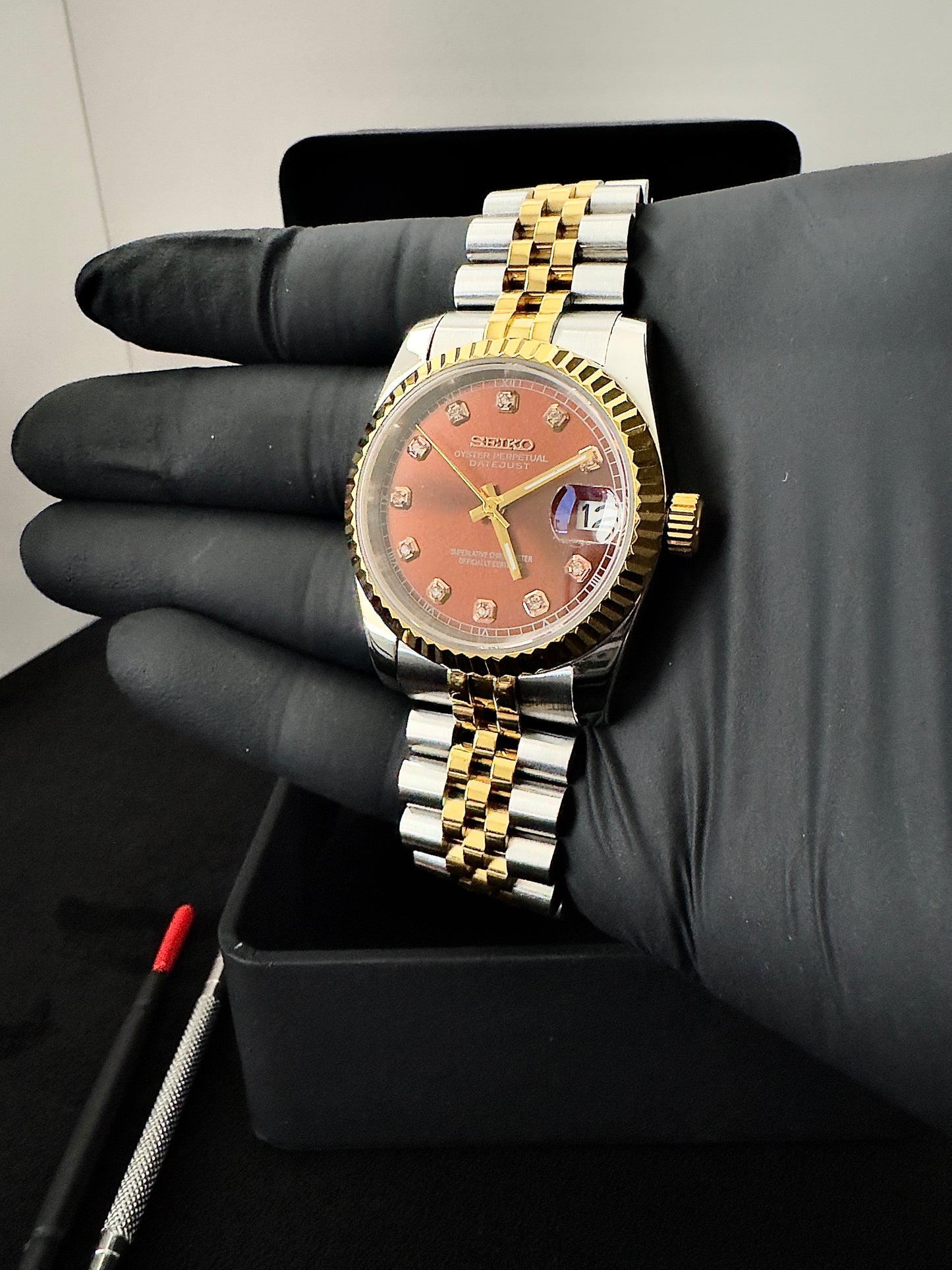 Seiko Gem Dial Datejust | Chocolate (Two-Tone Gold)