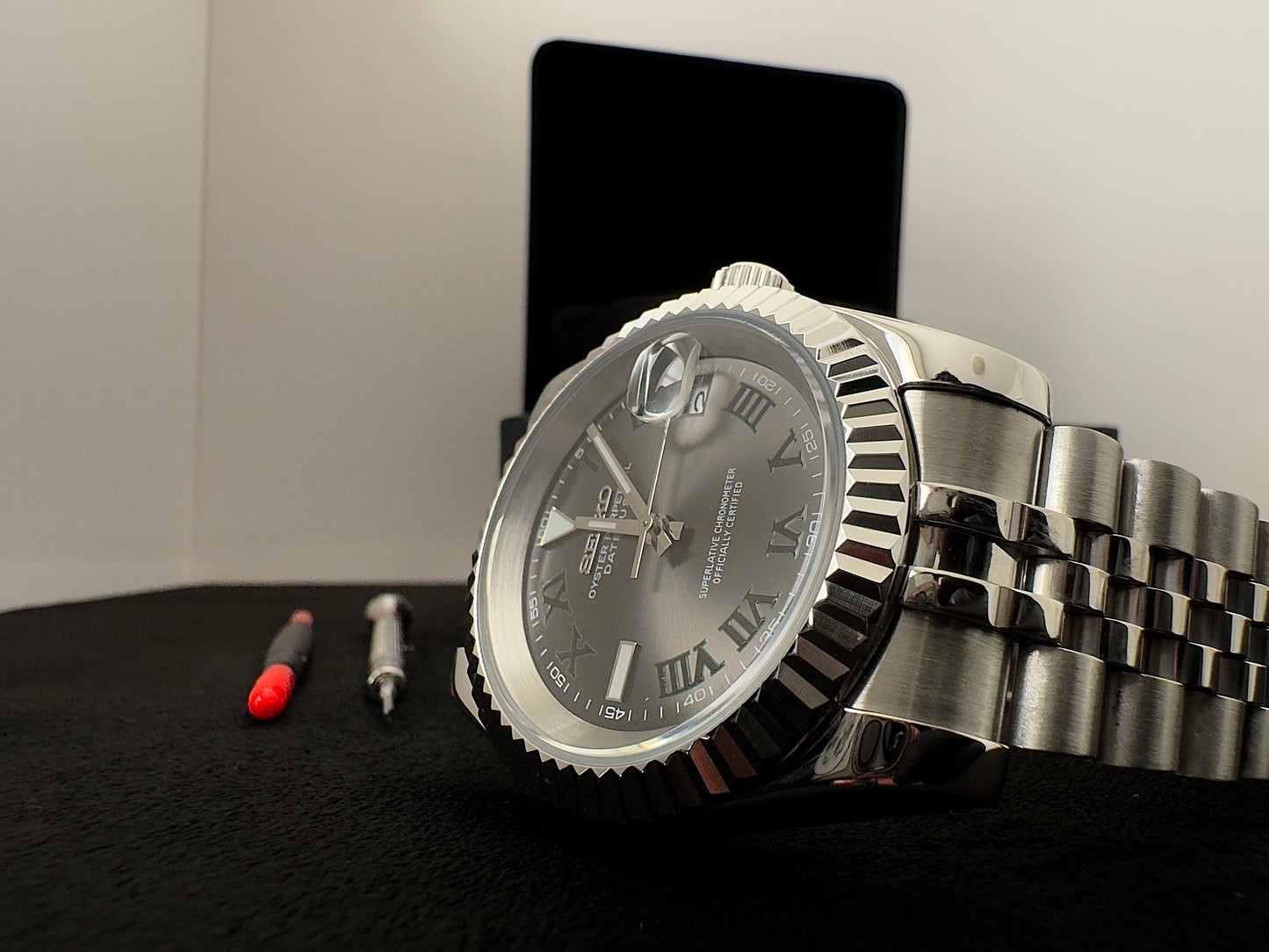 Seiko Roman Dial Datejust | Wolf Grey (Silver)