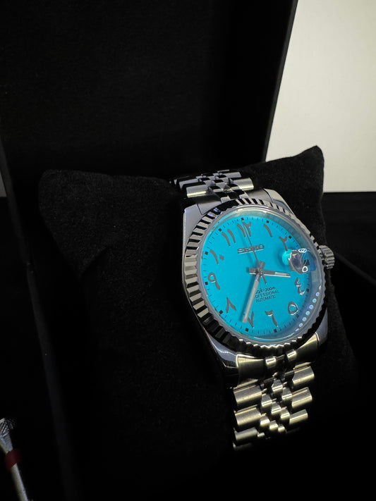 Seiko Arabic Dial Datejust | Tiffany Blue