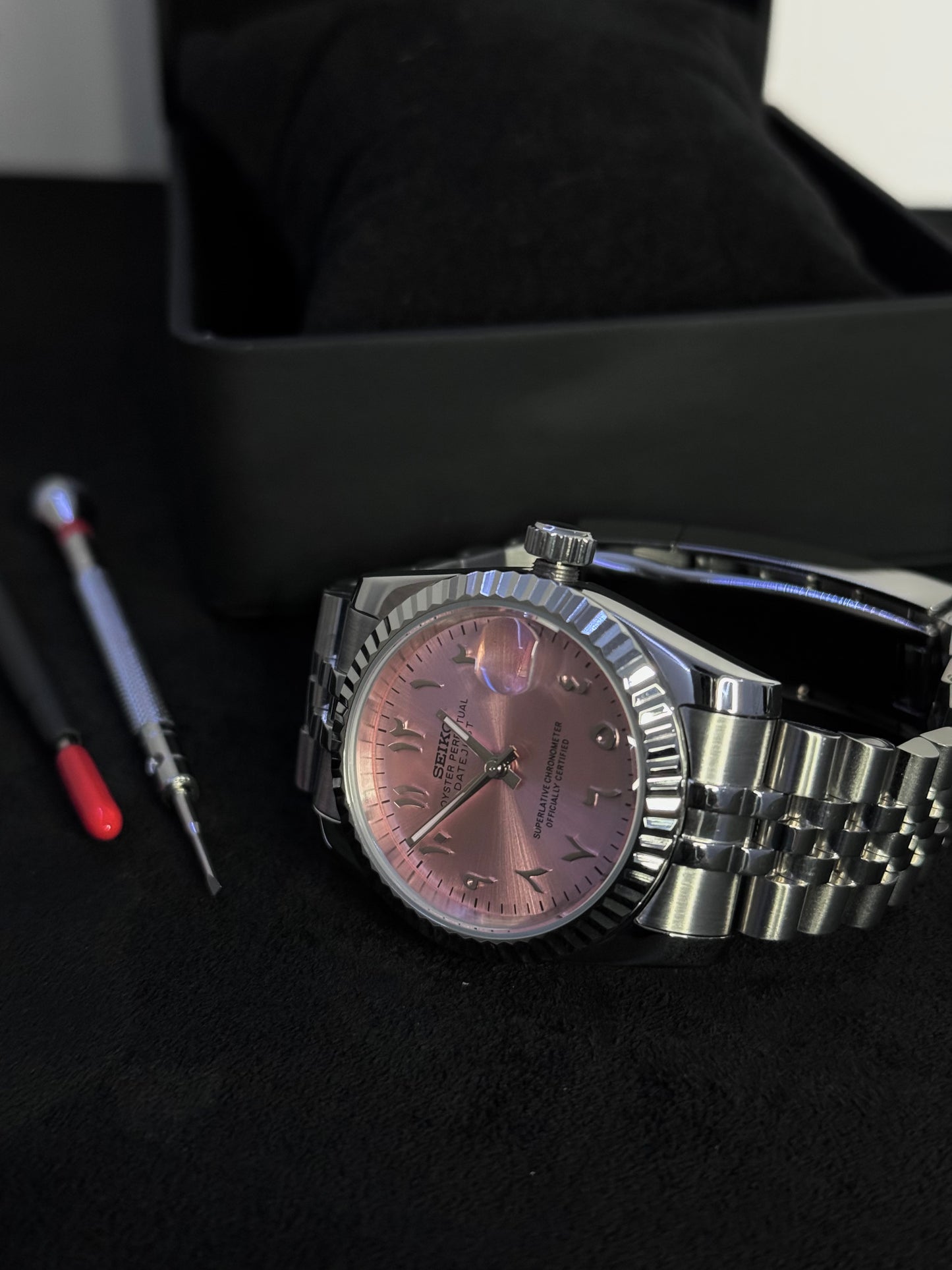 Seiko Arabic Dial Datejust | Pink