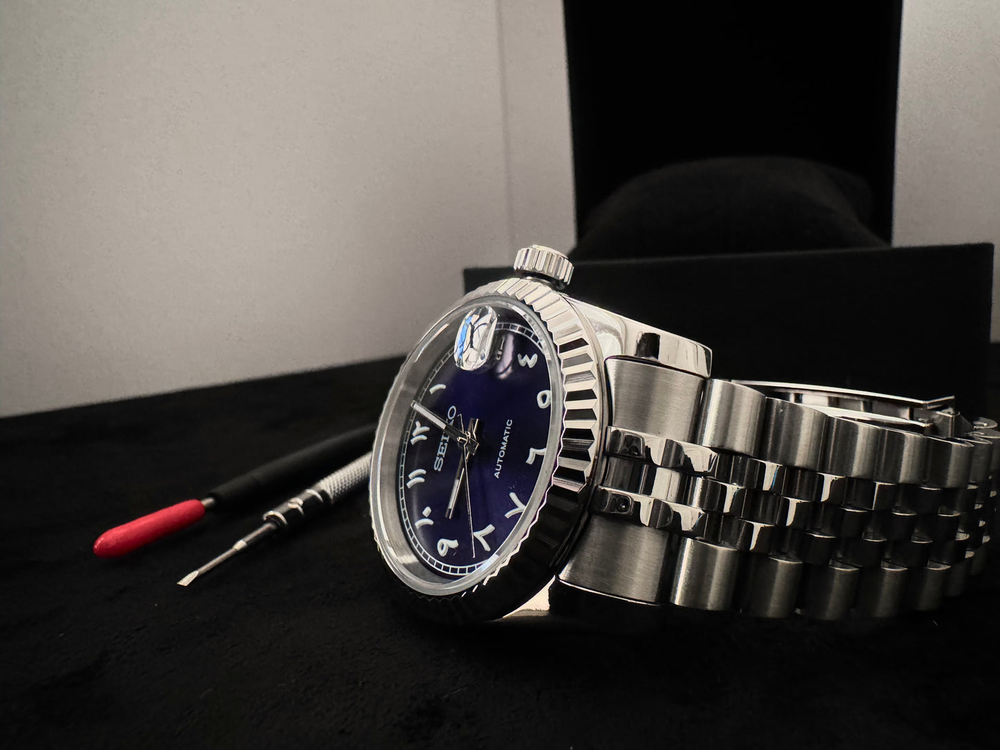 Seiko Arabic Dial Datejust | Deep Blue