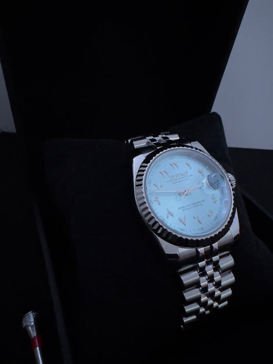 Seiko Arabic Dial Datejust | Baby Blue