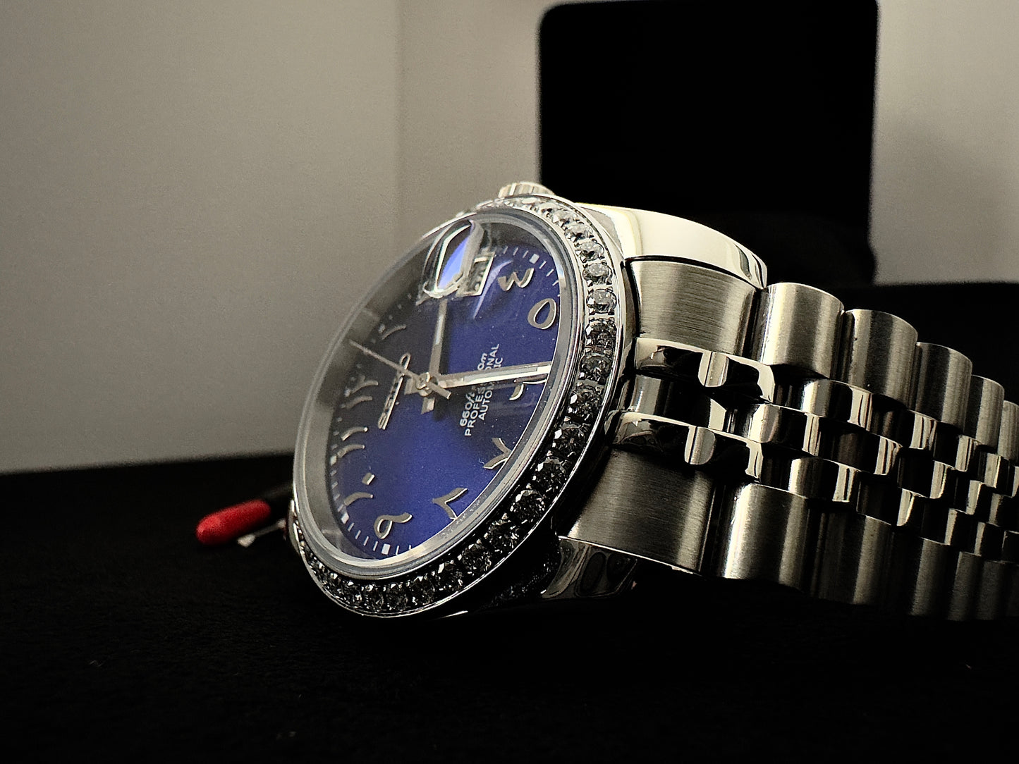 Seiko Arabic Dial Datejust | Diamond Blue (Silver)