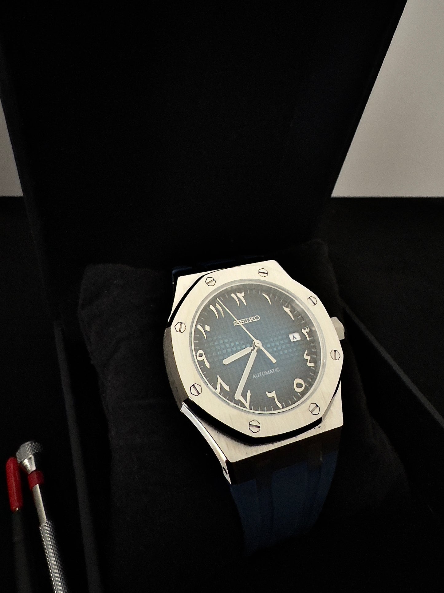 Seiko Arabic Dial Royal | Faded Blue Rubber