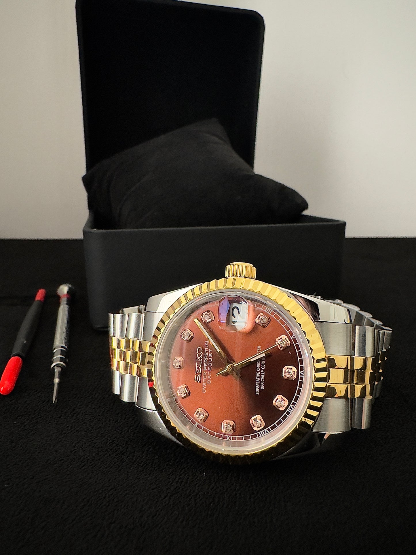 Seiko Gem Dial Datejust | Chocolate (Two-Tone Gold)