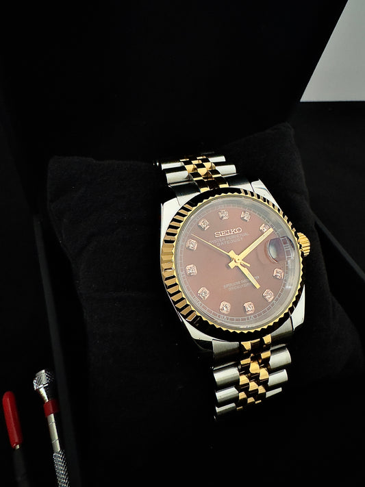 Seiko Gem Dial Datejust | Chocolate (Two-Tone Gold)