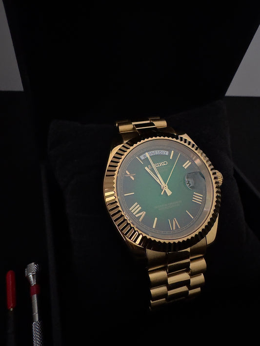 Seiko Roman Dial Daydate | Emerald Green (Gold)